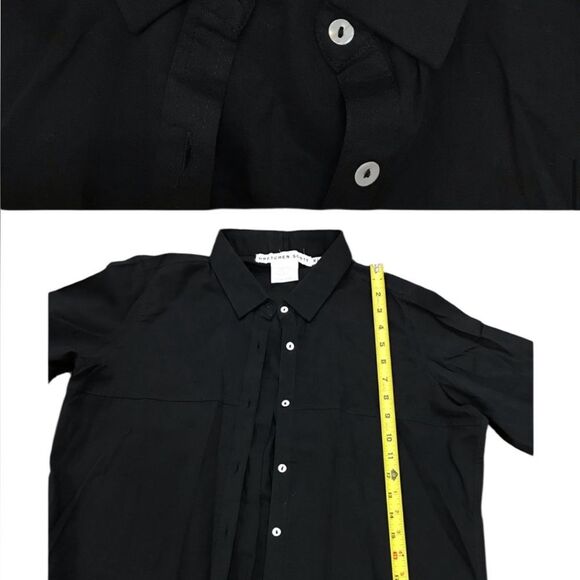 Gretchen Scott Designs Black Button Down Shirt - Picture 1 of 8